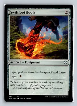 Swiftfoot Boots 382 Regular Commander: Streets of New Capenna MTG NM - Image 1