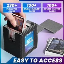 Card Deck Box with MTG Commander Display, Deck Case Holds 100+ Double-Sleeved Ca - Image 3