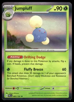 Jumpluff Holo #003/193 SV02: Paldea Evolved Rare Pokemon - Image 1
