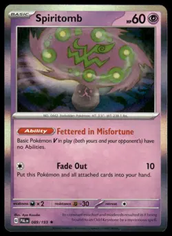 Spiritomb Holo #089/193 SV02: Paldea Evolved Rare Pokemon - Image 1