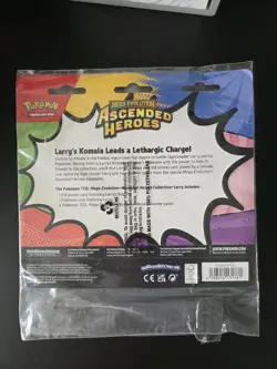 Pokemon Ascended Heroes Booster Pack Double Blister Larry Komala Promo Sealed - Image 2
