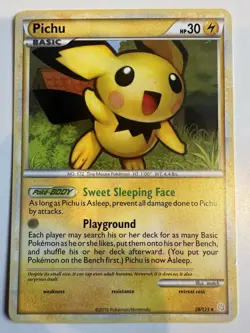 Pichu 28/123 - Heart Gold Soul Silver - Pokemon - Rare - HP - Image 1