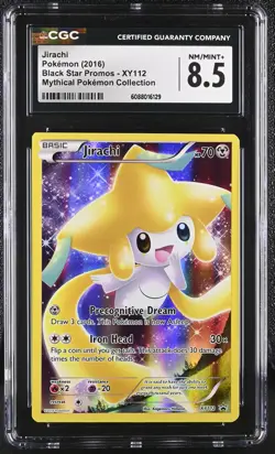 CGC 8.5 Jirachi 2016 Black Star Promos XY112 Mythical Collection Pokemon Card - Image 1