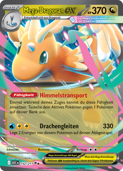 Pokemon Mega-Dragoran ex Erhabene Helden 152/217 - Image 1