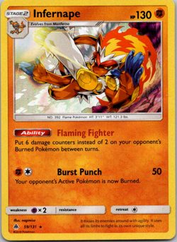 Infernape 059/131 Forbidden Light Holo Pokemon TCG NM - Image 1