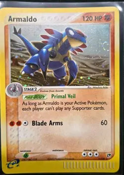 Armaldo Holo 🌀 Swirl 🌀Rare 1/100 Pokemon Ex Sandstorm 2003 LP - Image 1