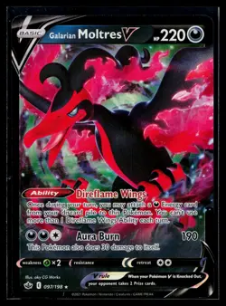 Galarian Moltres V 097/198 Holo Chilling Reign V Rare Near Mint - Image 1