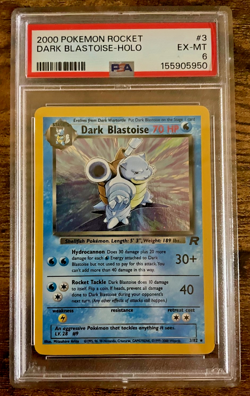 2000 Pokemon Team Rocket – Dark Blastoise Holo #3/82 | PSA 6 EX-MT - Image 1