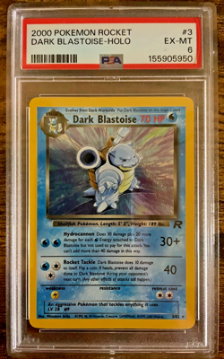 2000 Pokemon Team Rocket – Dark Blastoise Holo #3/82 | PSA 6 EX-MT - Image 2