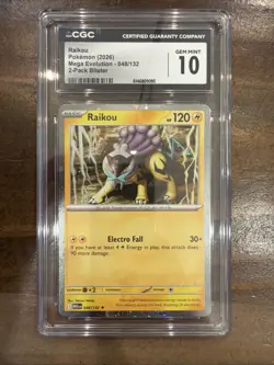 Raikou 048/132 Cosmos Holo Promo - CGC 10 - GEM MINT Pokemon TCG: Mega Evolution - Image 1