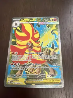 Pokemon Mega Pyroar ex 99/86 Full Art Double Ultra Rare Chaos Rising ME04 - Image 1