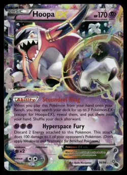 Pokemon Cards Hoopa EX 36/98 Ancient Origins Holo EX Rare NM - Image 1