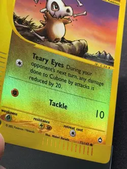 Cubone 72/147 Reverse Holo Pokemon Aquapolis 2002 Wotc Vintage NM- VERY CLEAN - Image 4