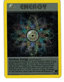Rainbow Energy 17/82 Rare Team Rocket Pokemon Unlimited Holo Lightly Played - Image 1