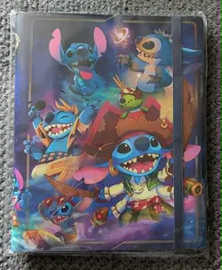 Disney Lorcana TCG Stitch Binder NEW! 14 Double Sided Pages Holds 252 Game Cards - Image 1