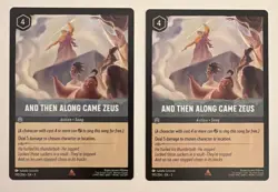 And Then Along Came Zeus Disney Lorcana Into The Inklands 195/204 Rare Set Of 2 - Image 1