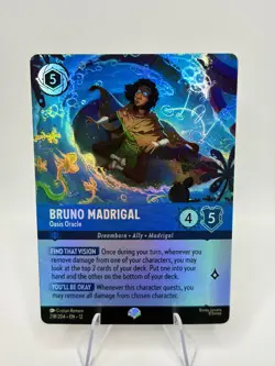 Disney Lorcana Bruno Madrigal Oasis Oracle 218/204 Wilds Unknown Epic Foil NM - Image 1