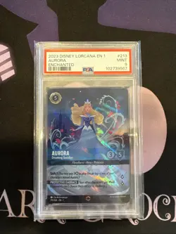 2023 DISNEY LORCANA EN 1-THE FIRST CHAPTER #213 AURORA - DREAMING GUARDIAN PSA 9 - Image 1