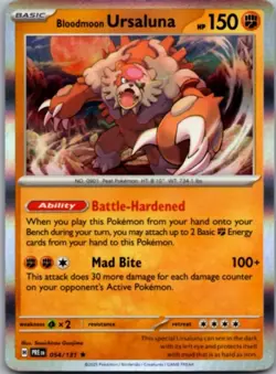 Bloodmoon Ursaluna 054/131 Holo Rare Prismatic Evolutions Pokemon NM/M - Image 1