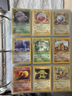 Pokemon TCG Binder Of 100 Cards Base Set, Fossil, Jungle, And More - Image 1