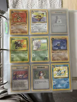 Pokemon TCG Binder Of 100 Cards Base Set, Fossil, Jungle, And More - Image 3