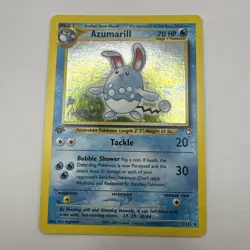 💥 Azumarill 2/111 1st Edition Holo Neo Genesis WOTC 2000 Pokemon Vintage Card - Image 2