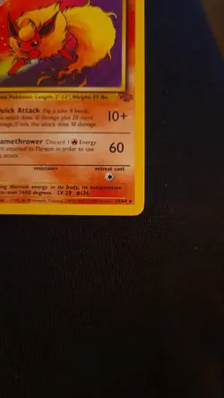 Pokemon TCG Flareon Card 19/64 Jungle Unlimited Rare Non-Holo NM - Image 4
