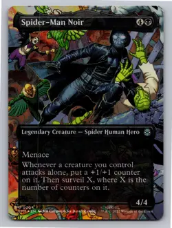 Spider-Man Noir (Borderless) 204 Marvel's Spider-Man Magic: The Gathering Foil - Image 1
