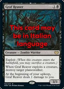 MTG GRAF REAVER FOIL EXC - RAZZIATORE DI CIMITERI - VOW - MAGIC - Image 1