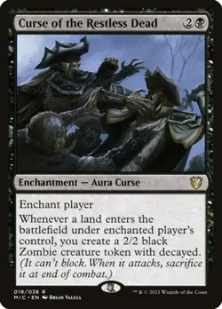 Curse of the Restless Dead (Midnight Hunt Commander 18) - Rare Magic: The Gather - Image 1