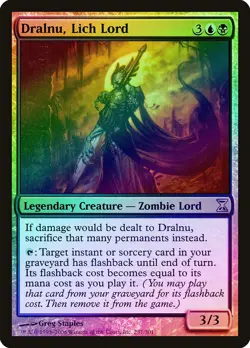 Dralnu, Lich Lord FOIL Time Spiral HEAVILY PLD Blue Black Rare MTG CARD ABUGames - Image 1