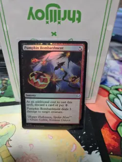 NM Foil Pumpkin Bombardment, MTG, Marvel's Spider-Man, Magic the Gathering, 139 - Image 1