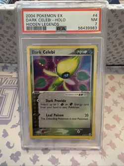 Pokemon Dark Celebi Holo Rare TCG Card Hidden Legends 4/101 PSA 7 - Image 1
