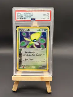 Pokemon TCG Dark Celebi Holo Rare Card Hidden Legends 4/101 PSA 8 - Image 1