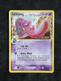 Pokemon TCG Lickitung Delta Species 19/101 Dragon Frontiers Reverse Holo Stamp - Image 1