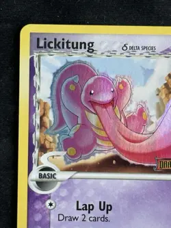 Pokemon TCG Lickitung Delta Species 19/101 Dragon Frontiers Reverse Holo Stamp - Image 2