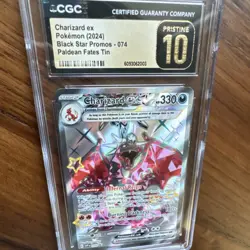 Charizard ex Full Art Promo Holo Sv: Scarlet & Violet #074 CGC Pristine 10 2024 - Image 2