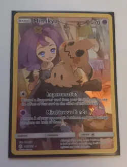 Pokemon Mimikyu TCG Cosmic Eclipse Holo Card 245/236 Full Art Secret - Image 1