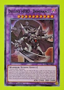 Yu-Gi-Oh Destiny HERO - Dominance Super Rare 1st Edition DANE-EN031 Nm - Image 1