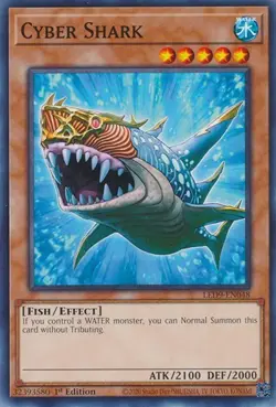 1x Cyber Shark - 1st Edition NM Eng YuGiOh - Duels from the Deep - Image 1