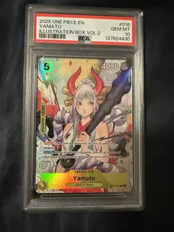 2025 ONE PIECE PROMOS ILLUSTRATION BOX VOL.2 #016 YAMATO PSA 10 - Image 1