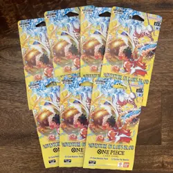 One Piece - Adventure on Kami’s Island English - Lot of 7 Sleeved Booster Packs - Image 1