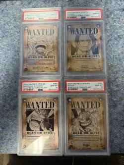 PSA 10 Wanted Poster One Piece Op09 051 093 119 004 Luffy Shanks Buggy Teach - Image 1