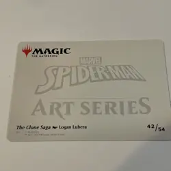 CLONE SAGA Spider-Man ART SERIES 42/54 Gold Stamp Ink LOGAN LUBERA MTG Magic - Image 2