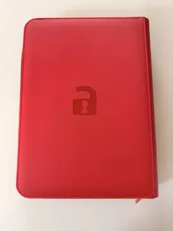 One Piece Vault X EXO-TEC 9-Pocket Zip Binder Red Straw Hat Jolly Roger - Image 2