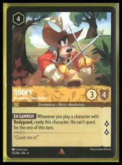 Goofy - Musketeer Swordsman #12/204 Ursula's Return Disney lorcana - Image 1