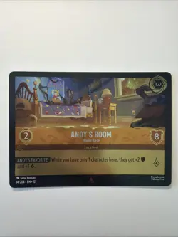 Disney Lorcana Wilds Unknown Andy's Room Home Base 34/204 Rare Cold Foil NM - Image 1