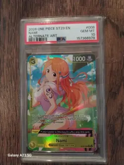 2026 ONE PIECE STARTER DECK ST29-EGGHEAD ALTERNATE ART #008 NAMI PSA 10 - Image 1