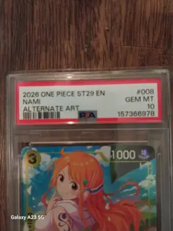 2026 ONE PIECE STARTER DECK ST29-EGGHEAD ALTERNATE ART #008 NAMI PSA 10 - Image 2