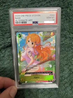 2026 ONE PIECE STARTER DECK ST29-EGGHEAD ALTERNATE ART #008 NAMI PSA 10 - Image 1